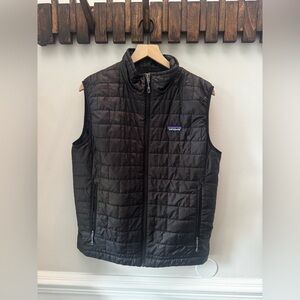 Patagonia Men's Black Nano Puff Vest, Medium, Black